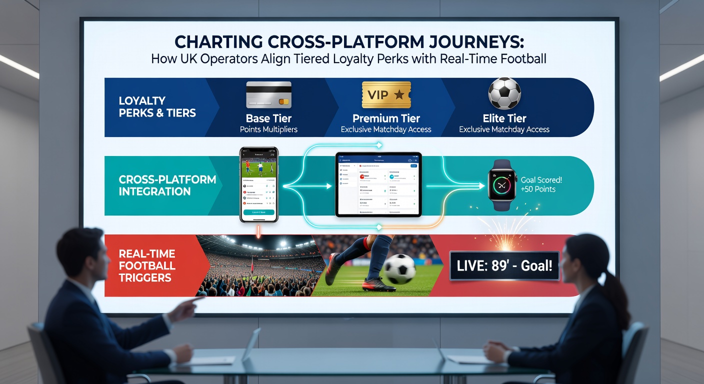 Cross-platform loyalty rewards displayed on UK betting apps using live racing and football feeds