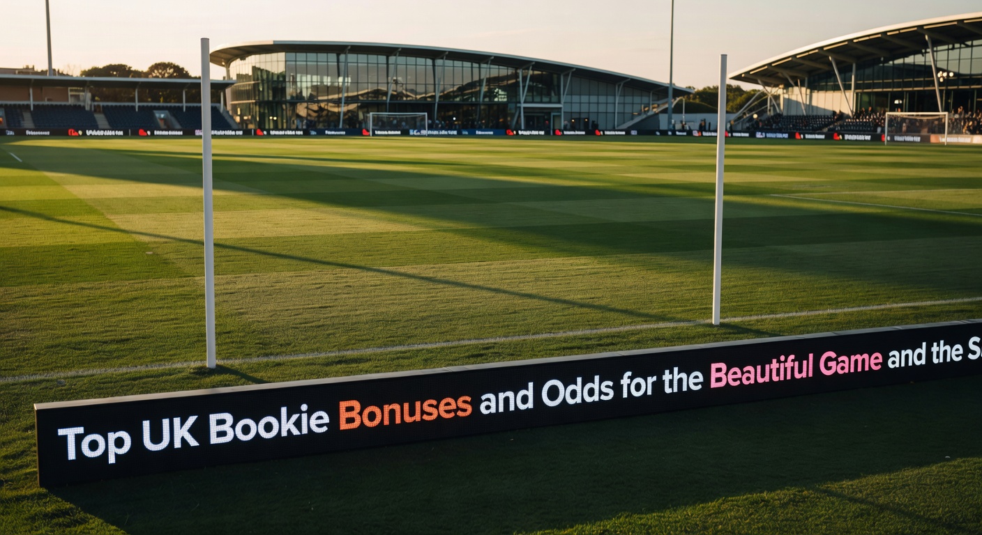Close-up of a bookmaker's odds board displaying Premier League matchups next to horse racing cards for Cheltenham, with bonus icons highlighting free bet offers