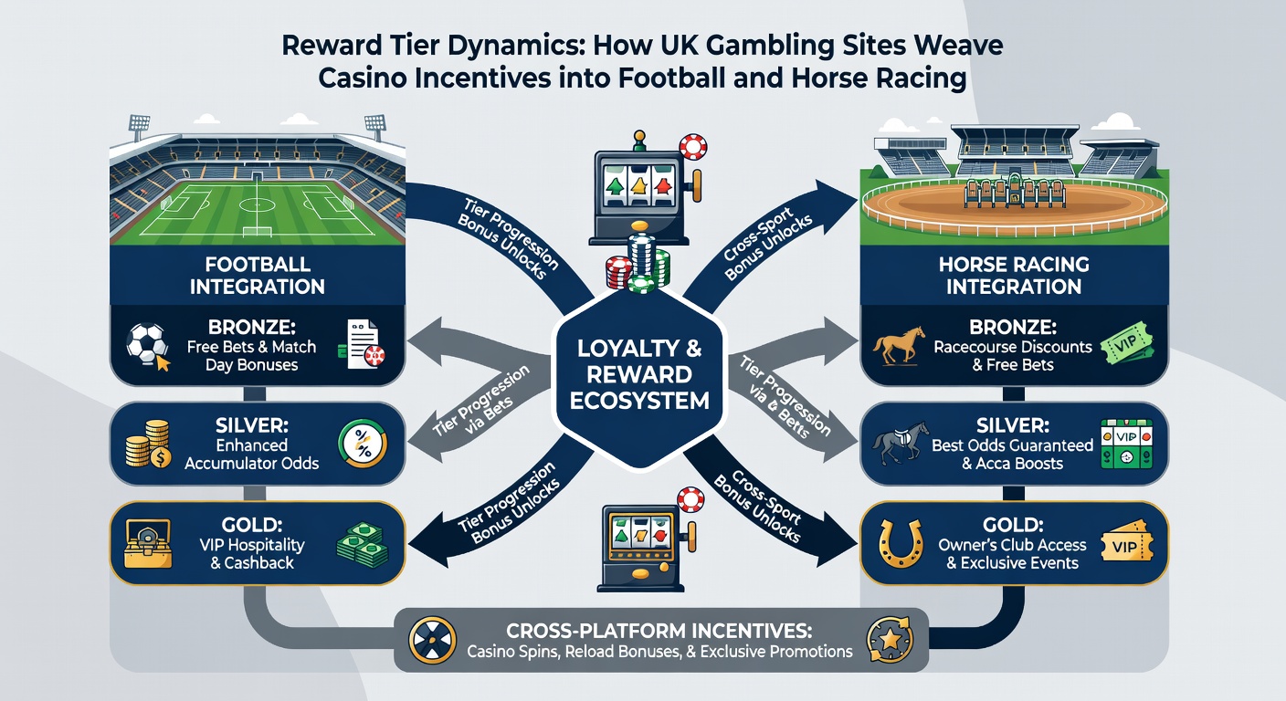 Detailed view of casino bonus integration within UK betting reward tiers for football and racing participants