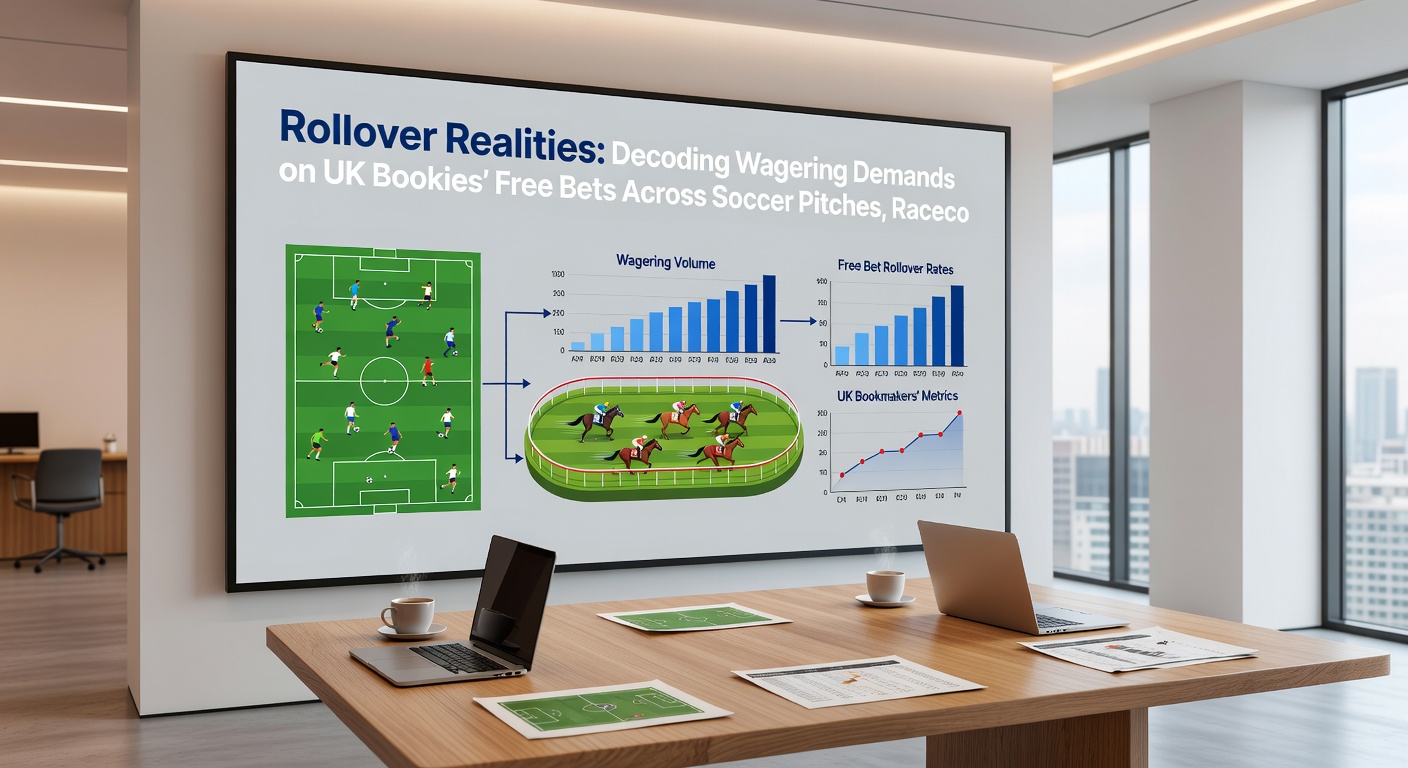 Close-up of calculator, betting app screens showing rollover progress on soccer, racing, and casino bets