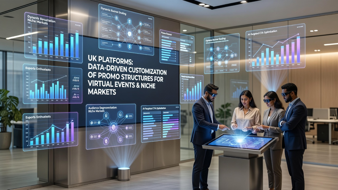 Analytics team reviewing user segmentation data for niche market promotions on UK platforms