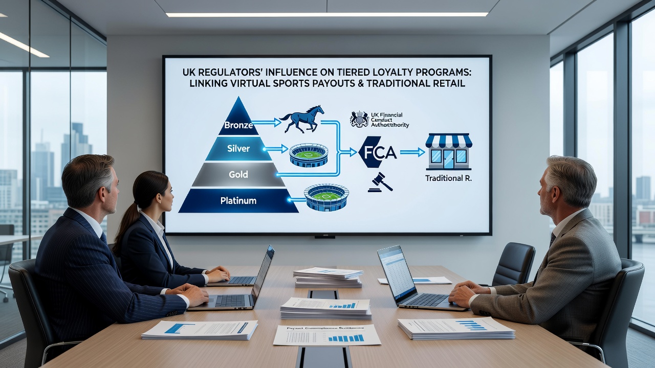 Tiered loyalty program dashboard showing virtual sports points affecting racing payouts